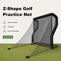 Distributeur de filet d'entraînement de golf en Z, robuste, modulaire, avec cadre métallique noir, pour entraînement de swing de golf en extérieur