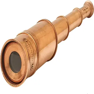 最佳礼物伦敦1915皇家海军铜饰面黄铜望远镜复古黄铜航海古董望远镜18”