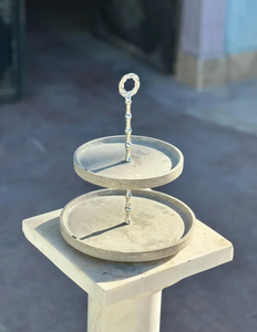 Support à gâteau en marbre de pierre artisanal fabriqué par un fabricant fiable, conçu pour une présentation unique de desserts - Product Image 3