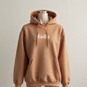 Sweat-shirt à capuche unisexe surdimensionné Kadia en molleton de coton, décontracté, pour l'automne, avec poche avant et impression par transfert thermique - Product Image 5