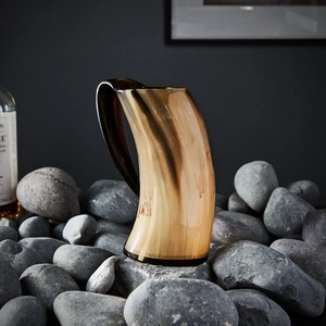 Taza de cuerno para beber vikingo Natural con grabado personalizado, jarra para MANGO de cerveza de hidromiel, taza de cuerno de búfalo más vendida - Product Image 4