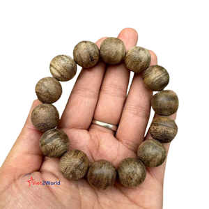 Chaînes de bijoux en bois de qualité supérieure, 14 perles de 16 mm, luxueuses, Bakhoor sous-marin, bois d'agar oud, parfum sucré, marque vietnamienne de bois d'agar - Product Image 2