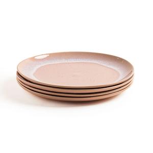 Blush Pink Ceramic Dinner <b>Plate</b> Set Smooth Matte Glaze Durable Stackable Design Perfect for Modern Home Dining - Product Image 1