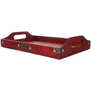 Bandeja DE SERVICIO DE MADERA hecha a mano de alta calidad con patrón de diseño clásico Servicio de comida de catering comercial a bajo precio - Product Image 2