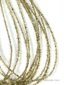 AAA Quality Natural Light Honey Green <b>Color</b> Herkimar Diamond Quartz Coated <b>Beads</b> Size 2-3mm - Product Image 4