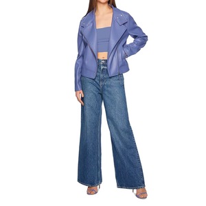 Chaqueta de Cuero para Mujer, Estilo Motociclista, Cierre de Cremallera, Cuero Genuino, Tops de Mujer, Chaqueta para Hombre 2026 - Product Image 2