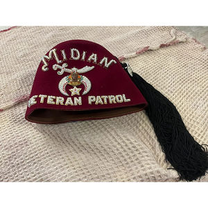 Fez maçonnique Shriners avec strass, très propre, chapeau maçonnique de haute qualité, personnalisé, meilleure vente, fez très vendu - Product Image 1