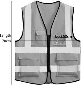 Gilet de sécurité réfléchissant de travail routier avec produit haute visibilité de poche pour les travailleurs en plein air - Product Image 6