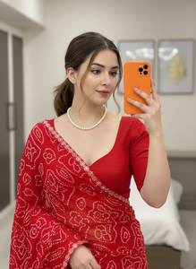 Sari brodé pour femmes avec bande en georgette, soie lourde, tenue de soirée, style indien Bollywood, fabriqué en Inde - Product Image 3