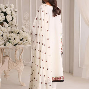 Nouvelle mode femmes costumes de pelouse robe de soirée d'été brodé Design moderne longueur au sol à la vente en gros 2025 - Product Image 2