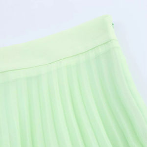 กระโปรงยาวทรงโคมไฟเอวสูงสำหรับผู้หญิงเป็นมิตรกับสิ่งแวดล้อมชุดราตรีแบบเรียบง่ายสไตล์ตะวันออกกลาง100% ผ้าโพลีเอสเตอร์ - Product Image 5