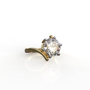 Avarta Jewellery Bague solitaire en diamant cultivé en laboratoire de 2 carats - Product Image 1