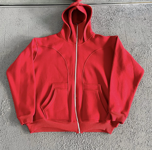 Sweat à capuche personnalisable pour homme, 400 g/m², 100 % coton, avec fermeture éclair, streetwear, masque intégral pour homme, sweat à capuche Y2k avec fermeture éclair - Product Image 6