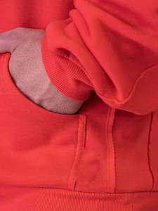 Sudadera con capucha estampada en relieve informal de algodón para hombre con diseño de logotipo personalizado Invierno Polar - Product Image 3