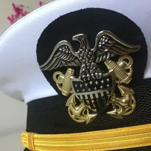 Chapeau de style uniforme d'officier en laine de qualité supérieure, classique, réglable, doux, formel, pour officiers - Product Image 3