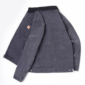 Veste en jean unisexe Detroit pour hommes, poids lourd, délavé, 100% coton vieilli, fermeture éclair, coupe ample, automne Haus Industries - Product Image 4