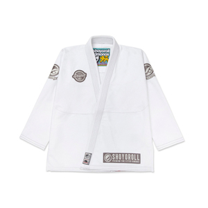 ขายส่งชุดยิวยิตสู Bjj ผ้าเพิร์ลวีฟ 450 GSM คุณภาพดีที่สุด ราคาถูก สำหรับเด็กและผู้ใหญ่ สีขาว - Product Image 1