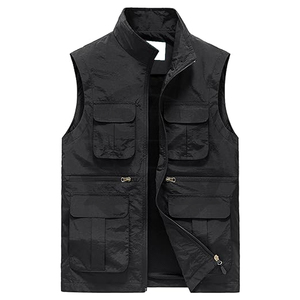 <b>Men</b> Women Summer Casual Outdoor Work Fishing Travel Photo Cargo Vest <b>Jacket</b> Multi Pockets Canvas Waterproof Plus Size - Product Image 2