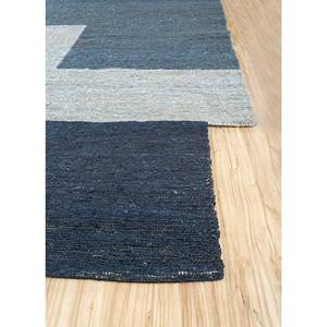 พรมปูพื้นลายเรียบสีน้ำเงิน รุ่น Daaira PKJT-38 ทำจากปอกระเจาและป่าน ลายแบบนามธรรม สำหรับใช้ในบ้าน - Product Image 4