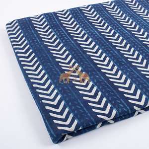 Versatile Indigo Dabu Floral Cotton Fabric Ideal for Creating Stunning Dresses Bags and Home Projects - Product Image 2