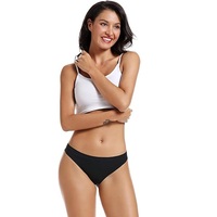Culottes string pour femmes en coton tricoté noir à taille basse, fabriquées sur mesure, 100% coton, prix d'usine optimal, Bangladesh