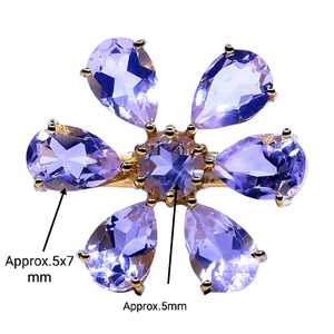 925 Sterling Silver Rose <b>Quartz</b> <b>Ring</b> Classic Style Gold Plated for Weddings - Product Image 6