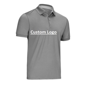 Polo de golf blanco sólido de calidad superior Logotipo de empresa de talla grande promocional Exportación a BD Impresión de logotipo de verano personalizado - Product Image 3