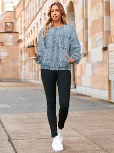 Veste en jean de qualité supérieure, décontractée, pour femmes, vêtement d'extérieur d'automne, veste en jean pour femmes - Product Image 5