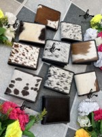 Dompet pria kulit desain baru, kulit sapi, cetak, tempat kartu, hadiah uang tunai untuk pria