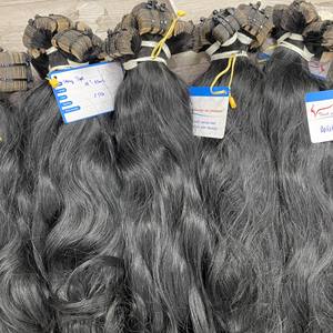 Paquete de cinta ondulada negra Cinta ondulada dibujada doble normal Cabello vietnamita negro Listo para enviar - Product Image 4