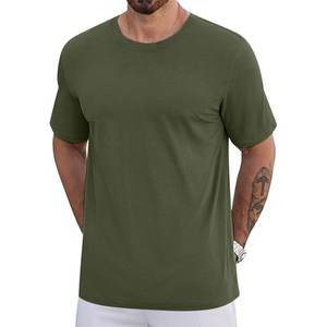 T-shirt décontracté pour homme, coupe classique, col en V, manches courtes, tricoté, 100% coton, respirant, séchage rapide, style hip-hop, tendance été - Product Image 4