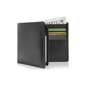 Custom Promotion Discount Low Price Pu Leather Bifold Casual Card Thin Wallet for Men from Indian Supplier