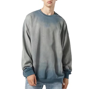 Sweat-shirts personnalisés pour hommes, col rond, effet délavé vintage, surdimensionnés, qualité supérieure, vente en gros 2026 - Product Image 5