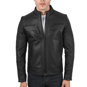 Veste en cuir pour homme, tendance, anti-rides, vente chaude, haute qualité, prix bas, veste en cuir pour homme - Product Image 1