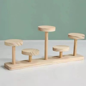 Soporte de joyería de diseñador de madera para pendientes, collares, anillos, elegante organizador Natural para tocador de mesa y decoración del hogar - Product Image 1