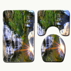 Custom Printed <b>Bath</b> Mat Bathroom Rug <b>Set</b> for Bathroom Non-Slip <b>Shower</b> Curtain <b>Bath</b> Mat - Product Image 2
