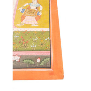 Tapiz de Pared Bohemio de Algodón Rojo Anaranjado con Arte Pichwai, Diseño Escénico Navideño para Dormitorio, con Cuerda para Colgar en Exteriores - Product Image 4