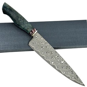 Venta al por mayor personalizado nuevo diseño 67 capas Damasco VG10 núcleo de acero cuchillo de Chef hoja de acero al carbono con mango de piedra para chef - Product Image 5