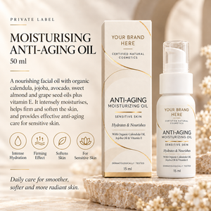 น้ำมันบำรุงผิวหน้าสูตรต่อต้านริ้วรอย แบรนด์ส่วนตัว 50 มล. |   บำรุงผิวแพ้ง่ายและกระชับผิว |   ผู้ผลิต OEM สเปน - Product Image 2