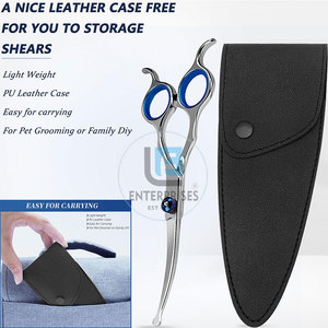 Durable Stainless Steel <b>Curved</b> Pet Grooming <b>Scissors</b> with Anti-Slip Grip Simple Design Eco-Friendly & Easy to Use - Product Image 5