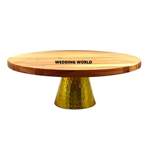 Unique Design Shape Luxury Eco-Friendly Wooden Cake <b>Stand</b> Premium Quality Handmade <b>Table</b> <b>Top</b> Customizable Classic Stylish - Product Image 1