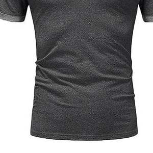 Polo de manga corta con botones y bordado para hombre, ropa de calle personalizada del fabricante - Product Image 6