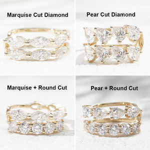 Starsgem Boucles d'oreilles en or massif 10 carats, unisexe, tendance, 0,5 ct, 0,6 ct, forme fantaisie, diamants de laboratoire cultivés, boucles d'oreilles - Product Image 3