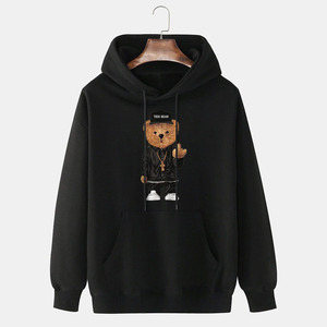 Sweats à capuche de sérigraphie personnalisés pour hommes Sweat à capuche de sérigraphie à manches longues Sweat à capuche de sérigraphie couleur blanche personnalisé - Product Image 3