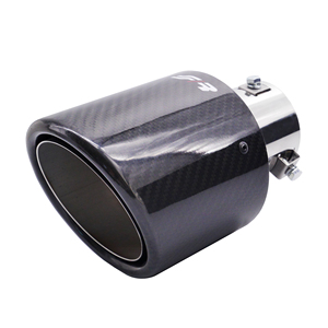 Terminal rond id 66mm, sortie en carbone inclinée 114mm - Product Image 2