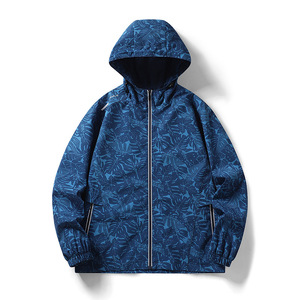 Chaqueta Cortavientos con Capucha para Hombre, Diseño de Hoja de Arce, para Invierno, Deportes al Aire Libre, Personalizable - Product Image 2