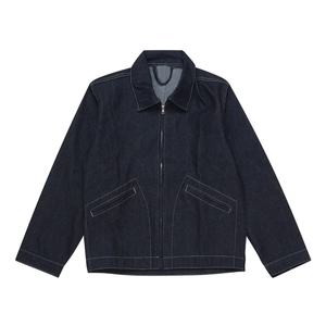 Veste de travail en jean personnalisée pour homme de haute qualité, style streetwear en toile, broderie, manches longues, hiver, service OEM, devant - Product Image 1