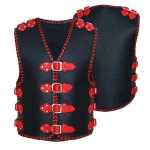 Gilet de moto en cuir personnalisé pour motard, prix de gros, collection 2026 - Product Image 2