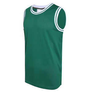 Camiseta de Baloncesto Unisex Personalizada al por Mayor, Transpirable, de Secado Rápido, Antibacteriana, Diseño Liso Verde, Opción de Talla Grande, 100% Poliéster - Product Image 1