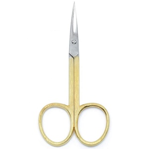 Ciseaux de manucure professionnels avec logo personnalisé en acier inoxydable titane ongles à cuticules droits émoussés soins personnels beauté - Product Image 1